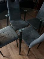 Table à manger en verre et chaises, Maison & Meubles, Utilisé, 4 à 6 chaises