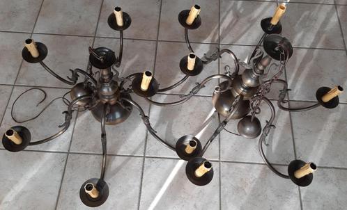 vintage kroonlusters, Huis en Inrichting, Lampen | Kroonluchters, Gebruikt, Kunststof, Metaal, Ophalen