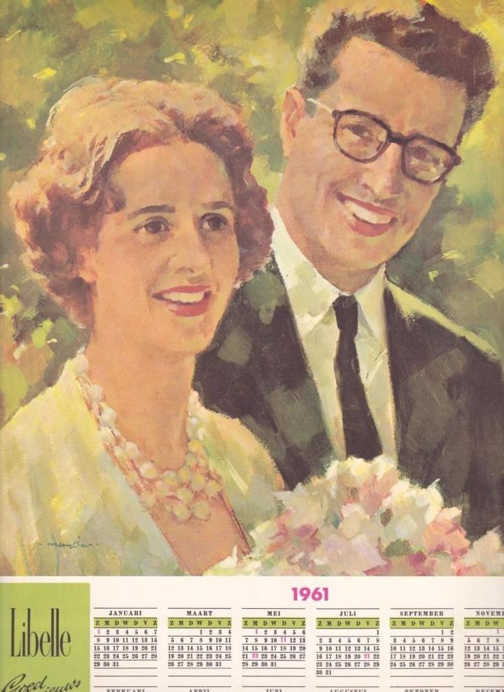 RYL #15 - KALENDER BOUDEWIJN EN FABIOLA, Verzamelen, Koningshuis en Royalty, Zo goed als nieuw, Kaart, Foto of Prent, Ophalen of Verzenden