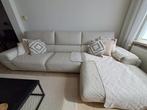 Lederen lounge salon, Huis en Inrichting, Zetels | Zetels, Ophalen, Gebruikt, 300 cm of meer, Rechte bank