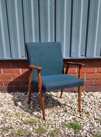 Vintage mid-century teakhouten lounge fauteuil., Huis en Inrichting, Fauteuils, Ophalen, Minder dan 75 cm, Hout, 50 tot 75 cm