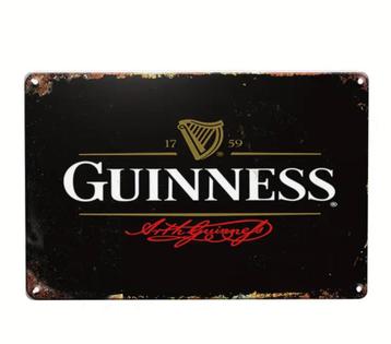 Reclamebord vintage Guinness - mancave - nieuw