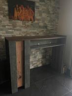 Bartafel Clif 152x47cm - decor - old wood & beton, Ophalen, Zo goed als nieuw