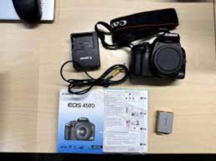 canon EOS 450D + objectif canon EF 28-80 mm, Audio, Tv en Foto, Fotocamera's Digitaal, Gebruikt, Spiegelreflex, Canon, 8 keer of meer