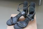 ZGAN gehakte studded sandalen Zadig & Voltaire mt 40 ww 398, Comme neuf, Noir, Envoi, Zadig & Voltaire