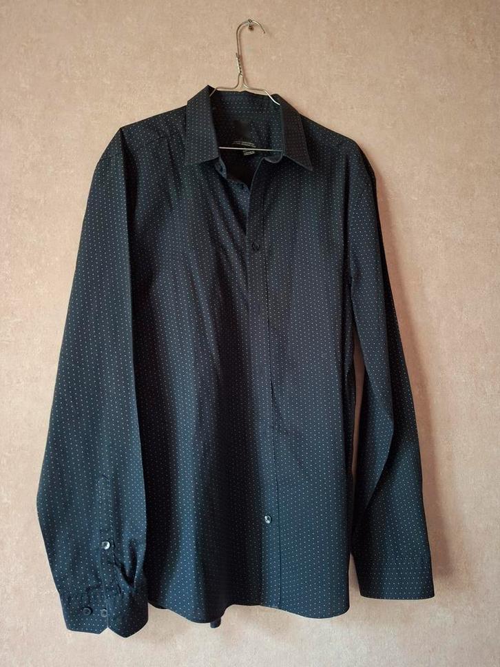 ​H&M Slim Fit Overhemd Maat XL - Easy Iron, Kleding | Heren, Overhemden, Zo goed als nieuw, Blauw, Ophalen