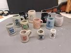 12 Mini bier/ drank pullen stenen potten vanaf 3 cm, Ophalen of Verzenden