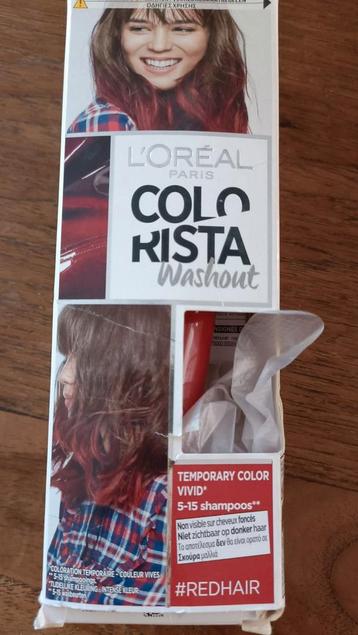 TEINTURE cheveux rouge  DÉLAVABLE L'OREAL COLORISTA