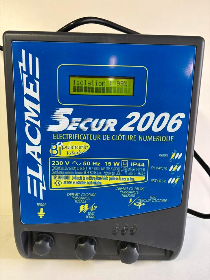 Nouveau - Alimentateur Lacme 230 V 6 Joule 12 000 volts, Animaux & Accessoires, Bovins