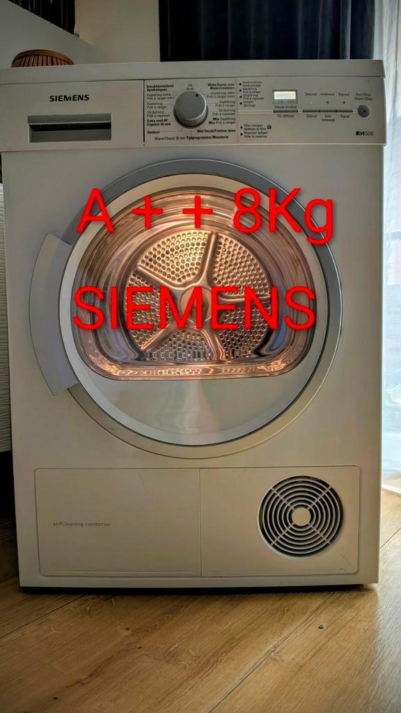 Siemens iQ500 warmtepompdroger, Elektronische apparatuur, Droogkasten, Zo goed als nieuw, Condens, Energieklasse A of zuiniger