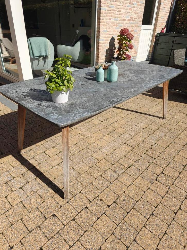 Robuuste buitentafel, Tuin en Terras, Tuintafels, Gebruikt, Rechthoekig, Ophalen