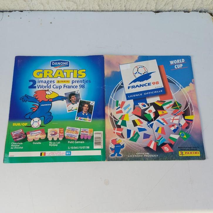 ALBUM PANINI FRANCE 98 WORLD CUP COMPLEET + IRAN ED BELGIË, Verzamelen, Sportartikelen en Voetbal, Gebruikt, Poster, Plaatje of Sticker