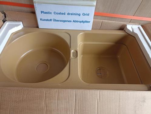 Originele Vintage kKn-wastafel in kunststof met toebehorens, Huis en Inrichting, Keuken | Keukenbenodigdheden, Nieuw, Ophalen