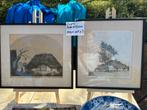 2x orginele ets Dirk Baksteen (spotprijs), Antiek en Kunst, Kunst | Etsen en Gravures, Ophalen