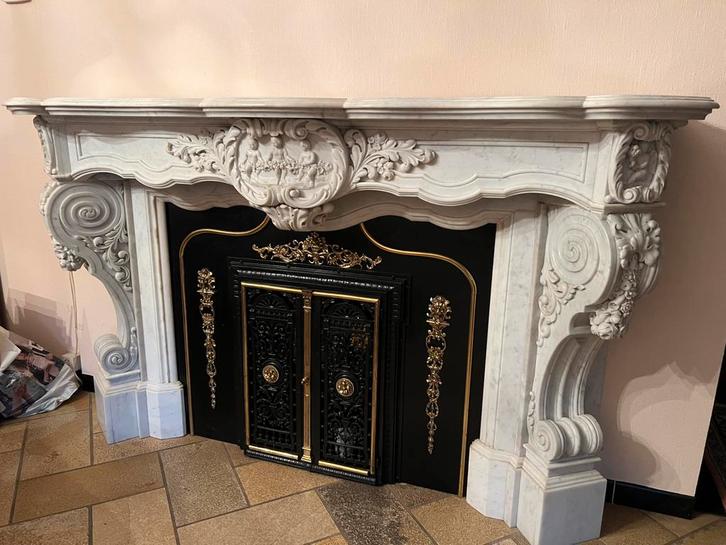 Originele marmeren schouw, Huis en Inrichting, Haarden, Zo goed als nieuw, Ophalen
