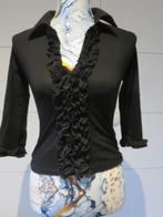 Zwart dames bloesje - trui - shirt - Mt: 36 - blouse, Taille 36 (S), Noir, Porté, Enlèvement ou Envoi