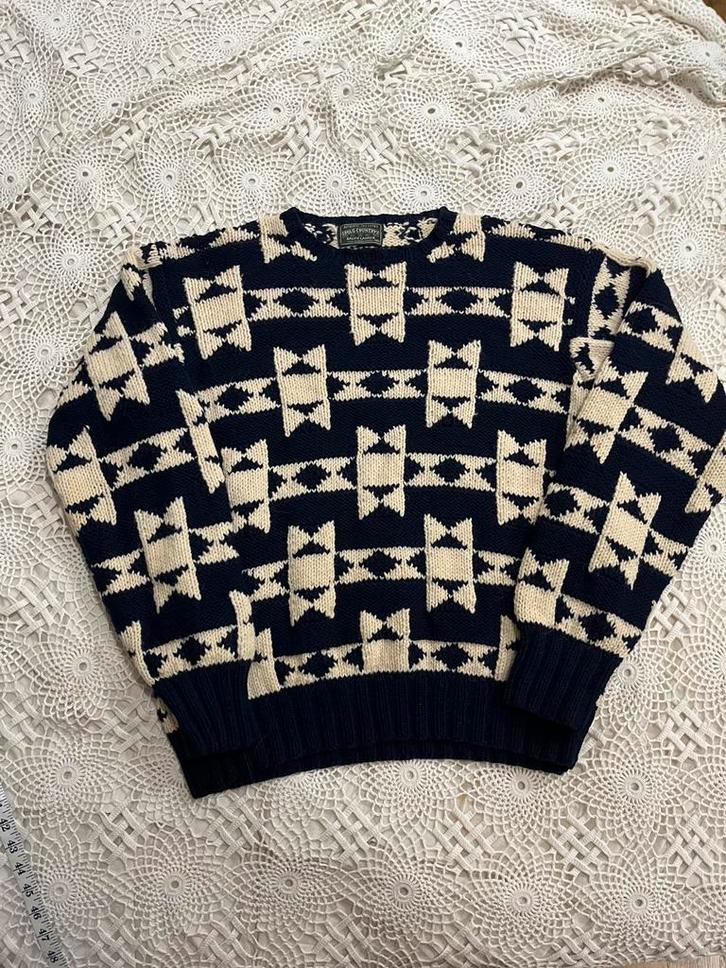 Polo Country Ralph Lauren Handknit Woll Southwestern  M, Vêtements | Femmes, Pulls & Gilets, Comme neuf, Taille 38/40 (M), Bleu