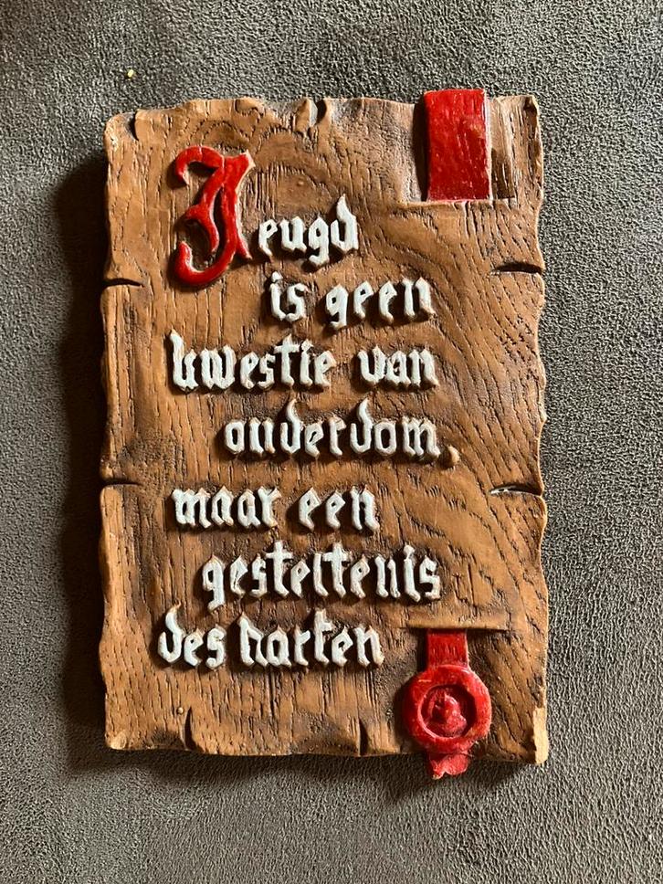 Antieken spreuk, Antiek en Kunst, Antiek | Wandborden en Tegels, Ophalen