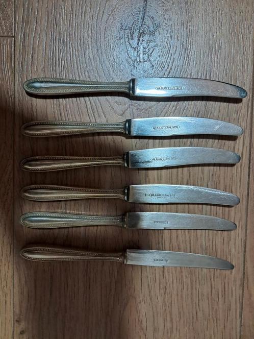 6 couteaux à fromage AWS Wellner, Antiek en Kunst, Antiek | Bestek, Ophalen of Verzenden