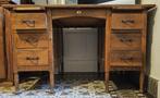 Antiek eikenhouten bureau, Huis en Inrichting, Ophalen, Gebruikt, Bureau