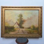 J. De Jong - Hollands Landschap met Boerderij, Antiek en Kunst, Ophalen of Verzenden