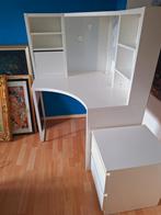 bureau Ikea, wit met ladeblok, Huis en Inrichting, Ophalen, Gebruikt, Bureau