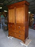 ANTIEKE ENGELSE  EIKEN DECOR COMMODE KAST, Antiek en Kunst, Ophalen