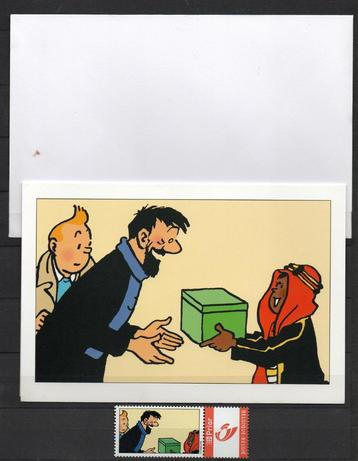 Carte de voeux Tintin / Kuifje : 1 duostamp + 1 carte postal, Enlèvement