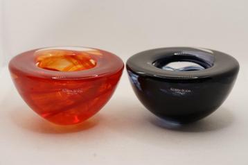 2x Kosta Boda theelichthouders beschikbaar voor biedingen