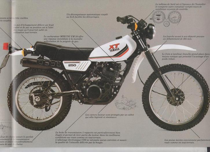 Moto Yamaha XT250 Trail collection brochure publicitaire, Livres, Motos, Utilisé, Envoi