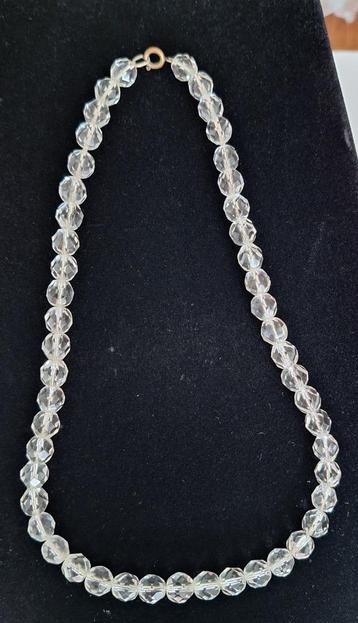 Vintage  gefacerede  bergkristallen???  ketting ,1950s