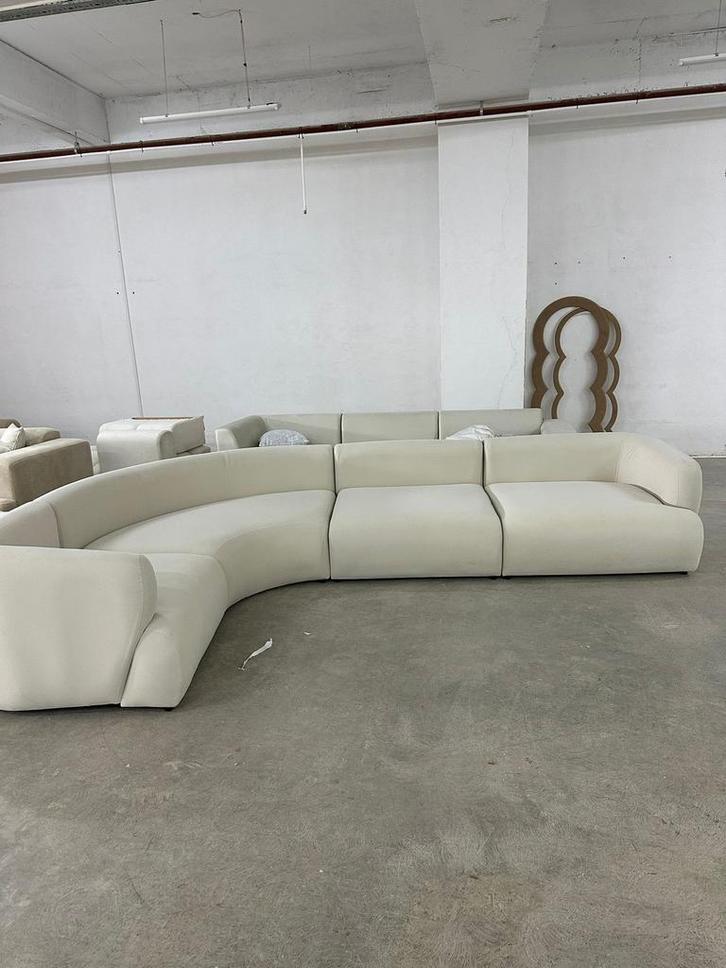 Westwing beige hoekbank NIEUW!, Huis en Inrichting, Zetels | Complete zithoeken, Nieuw, Stof, Ophalen