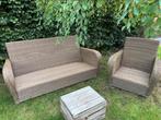 3 zit en 1 zit in kunstrotan . Weersbestendig., Tuin en Terras, Ophalen, Kunststof, Gebruikt, 3 zitplaatsen