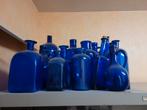 Verzameling blauwe flessen, Maison & Meubles, Accessoires pour la Maison | Vases, Moins de 50 cm, Comme neuf, Verre, Enlèvement