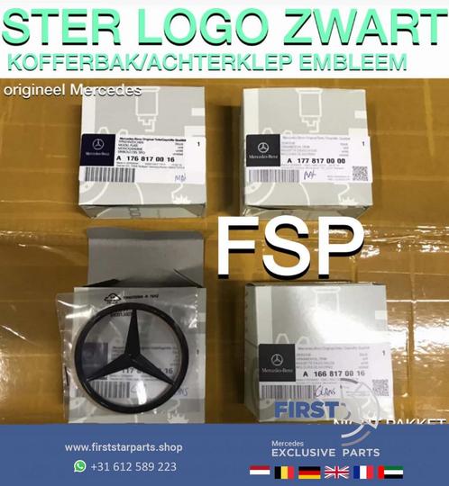 STER Kofferbak LOGO achterklep EMBLEEM zwart W176 W117 W205, Autos : Pièces & Accessoires, Carrosserie & Tôlerie, Mercedes-Benz