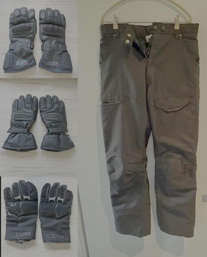 Motoruitrusting, handschoenen en broeken, Motoren, Kleding | Motorkleding, Overige typen, Heren, Tweedehands, Ophalen