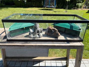 Aqualantis Schildpaddenbak / aquarium 100 zwart, Dieren en Toebehoren, Ophalen, Gebruikt