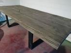 Boomstamtafel teak, Tuin en Terras, Ophalen, Metaal