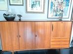 Vintage buffetkast dressoir met bar. Deens design jaren 50., Huis en Inrichting, Kasten | Dressoirs, Ophalen, Zo goed als nieuw