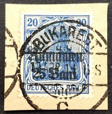 Rumänien 25 Bani over 20 Pfennig Germania 1918