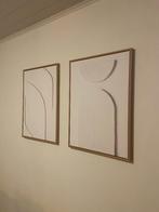 2 moderne kunstwerken/designprints (in houten kader), Ophalen, 50 tot 75 cm, 50 tot 75 cm, Print