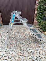 Aluminium opstapladder, Ophalen, Ladder