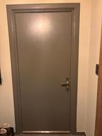 Voordeur massief hout kleur kwartsgrijs, Doe-het-zelf en Bouw, Ophalen of Verzenden, Hout