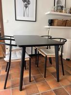 Eettafel Lisabo + 4 stoelen juntoo, Huis en Inrichting, Ophalen, Zo goed als nieuw, Metaal