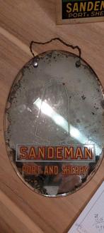 Très ancien miroir SANDEMAN Port and Cherry 1947, Collections, Utilisé, Enlèvement ou Envoi, Panneau publicitaire
