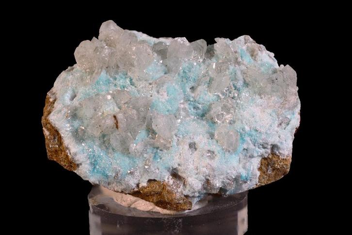 Hemimorphite sur aurichalcite Haut Katanga (ex Shaba) Congo, Collections, Minéraux & Fossiles, Minéral, Enlèvement ou Envoi