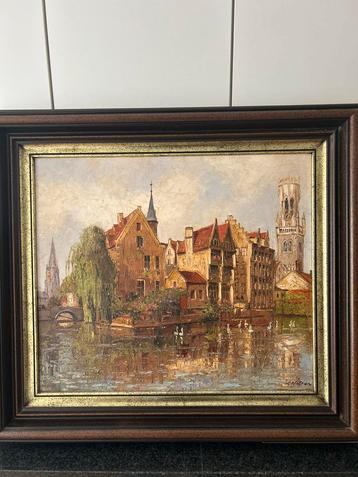 Olieverfschilderij Brugge beschikbaar voor biedingen
