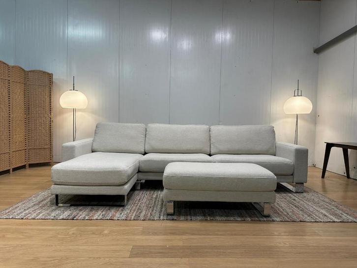 Rolf Benz Ego Hoekbank + Hocker – NP: €13.999, Huis en Inrichting, Zetels | Zetels, Zo goed als nieuw, Hoekbank, Vierpersoons of meer