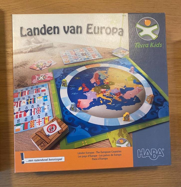 Spel Landen van Europa, Hobby en Vrije tijd, Gezelschapsspellen | Bordspellen, Zo goed als nieuw, Een of twee spelers, Drie of vier spelers