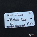 Mini Cooper 2002   Portier Linksvoor  Rood  ( zonder raammec, -, -, Enlèvement, Utilisé